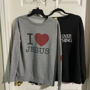 2 Spiritual Sweatshirt bundle in Women’s sz Large